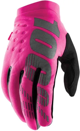 100% Brisker Women's Cycling Gloves, Pink/Black