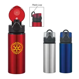 25 oz. Aluminum Sports Bottle w/Flip-Top Lid