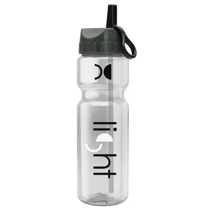 28 oz. Champion Translucent Bottle with Flip Straw Lid