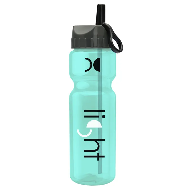 28 oz. Champion Translucent Bottle with Flip Straw Lid