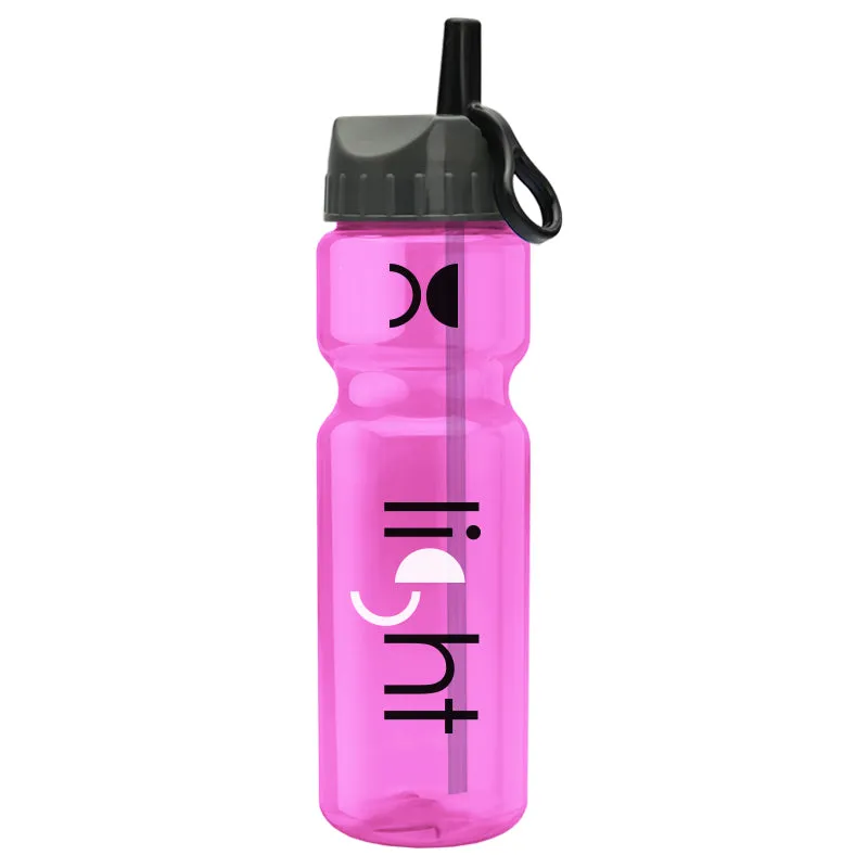 28 oz. Champion Translucent Bottle with Flip Straw Lid