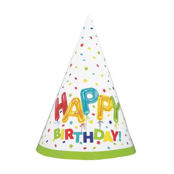 8pk Birthday Party Hats