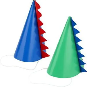 8pk Dinosaur Roar Party Hats