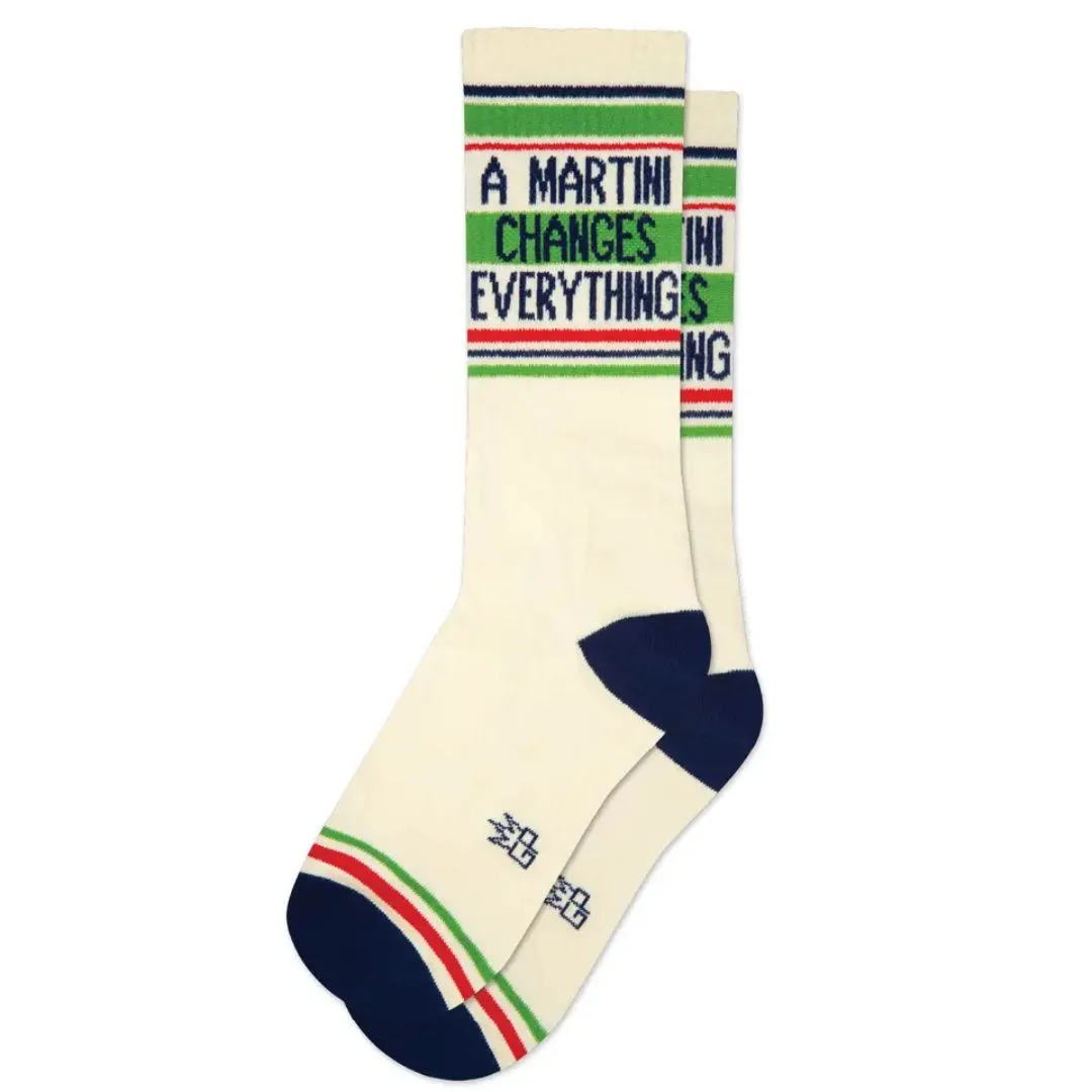 A Martini Changes Everything Unisex Gym Crew Socks