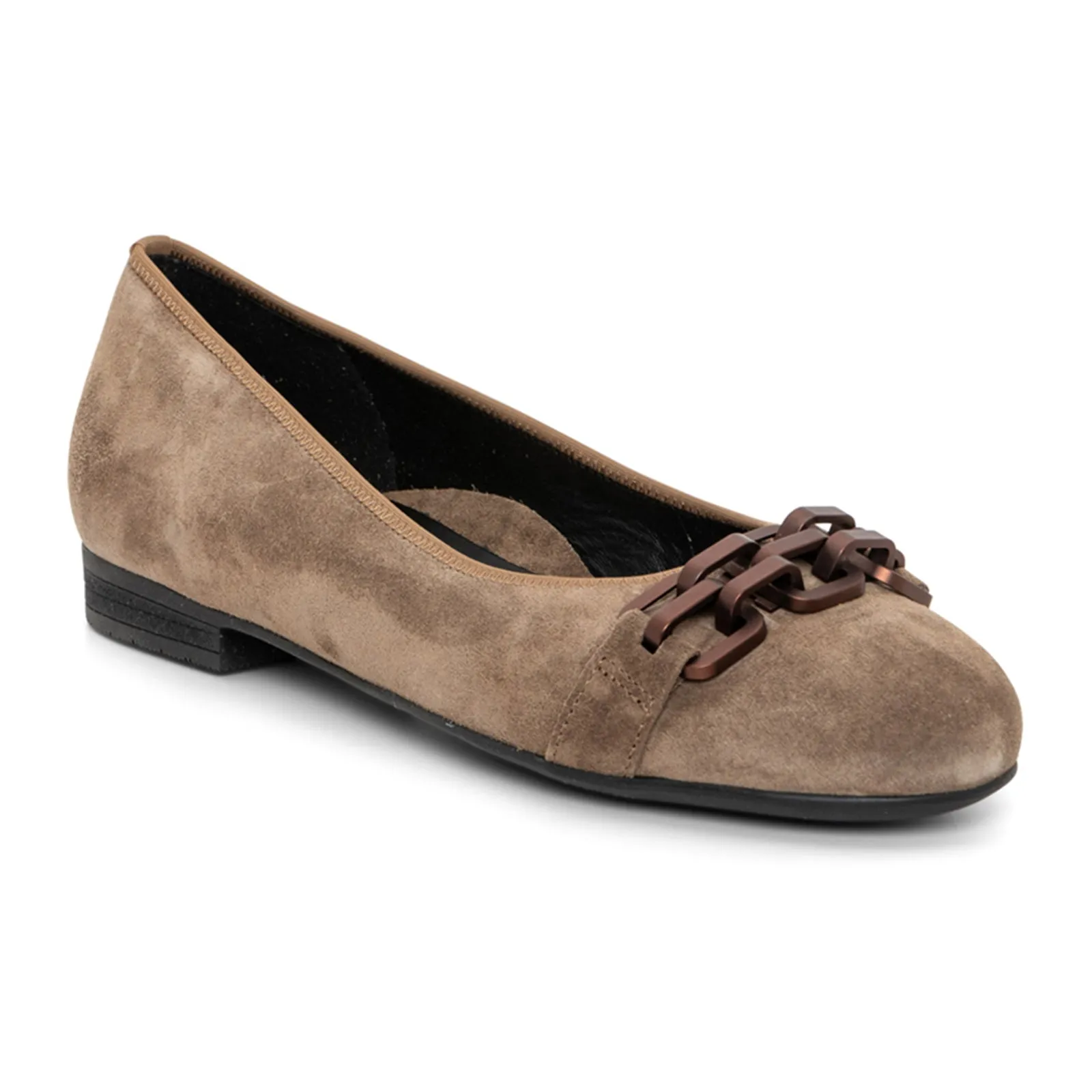 Ara Scout Chain Flat (Women) - Sesame Suede