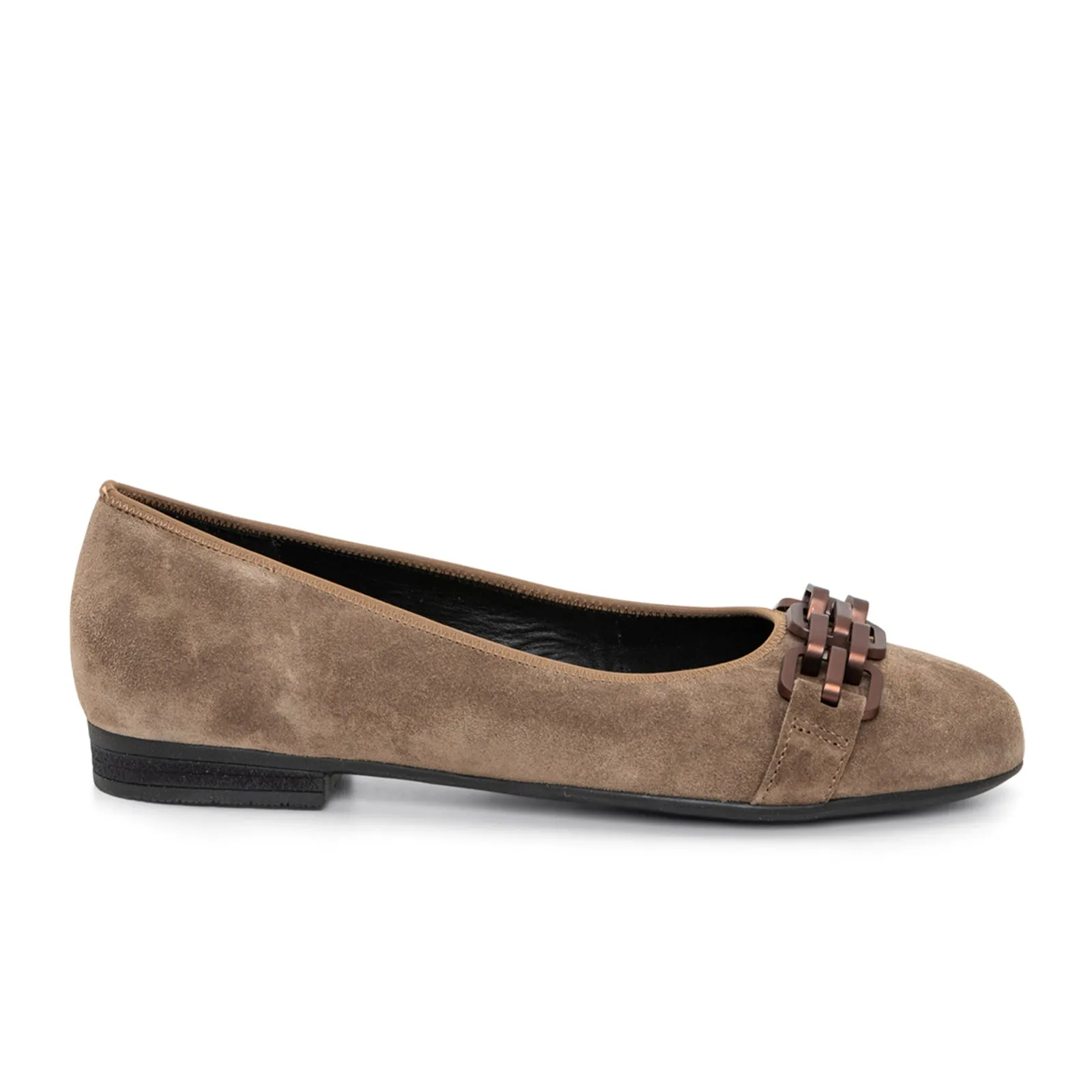 Ara Scout Chain Flat (Women) - Sesame Suede