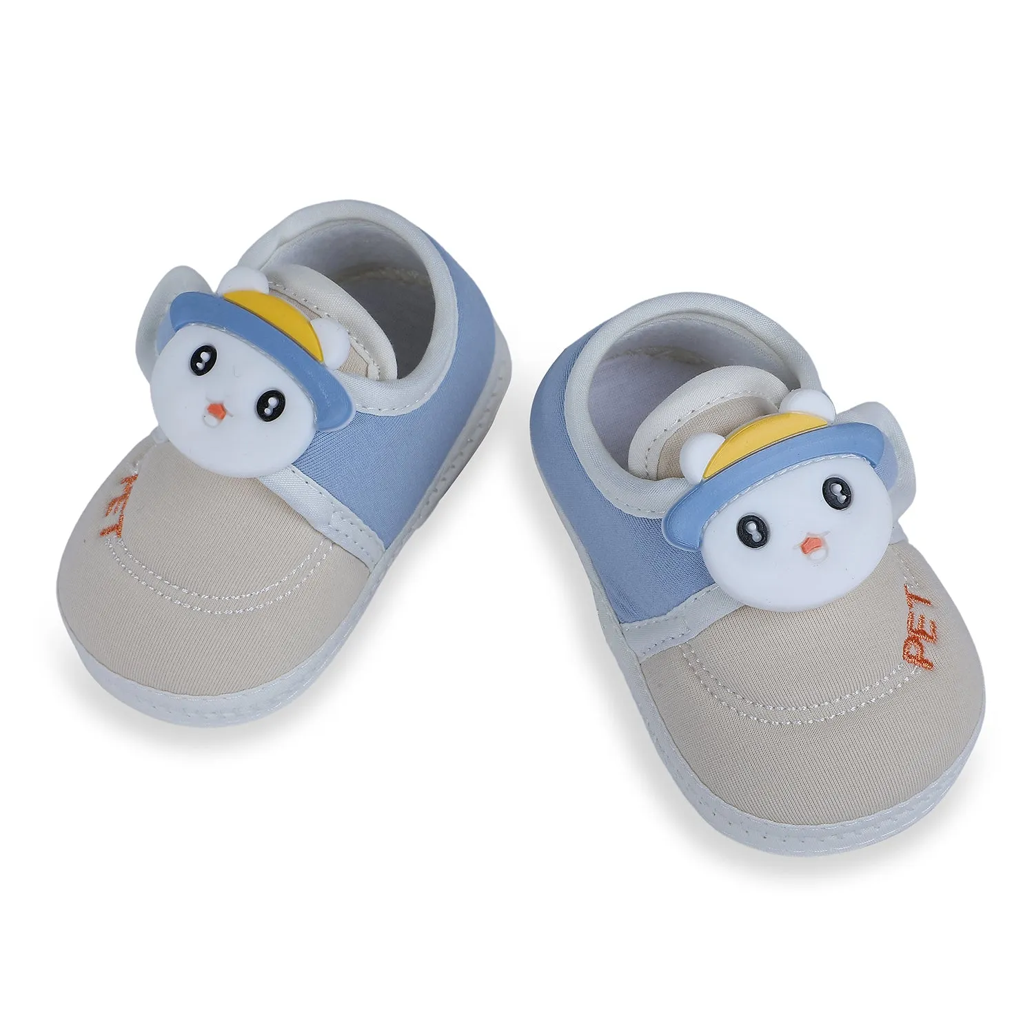 Baby Moo Persian Kitty Soft Sole Anti-Slip Booties - Blue