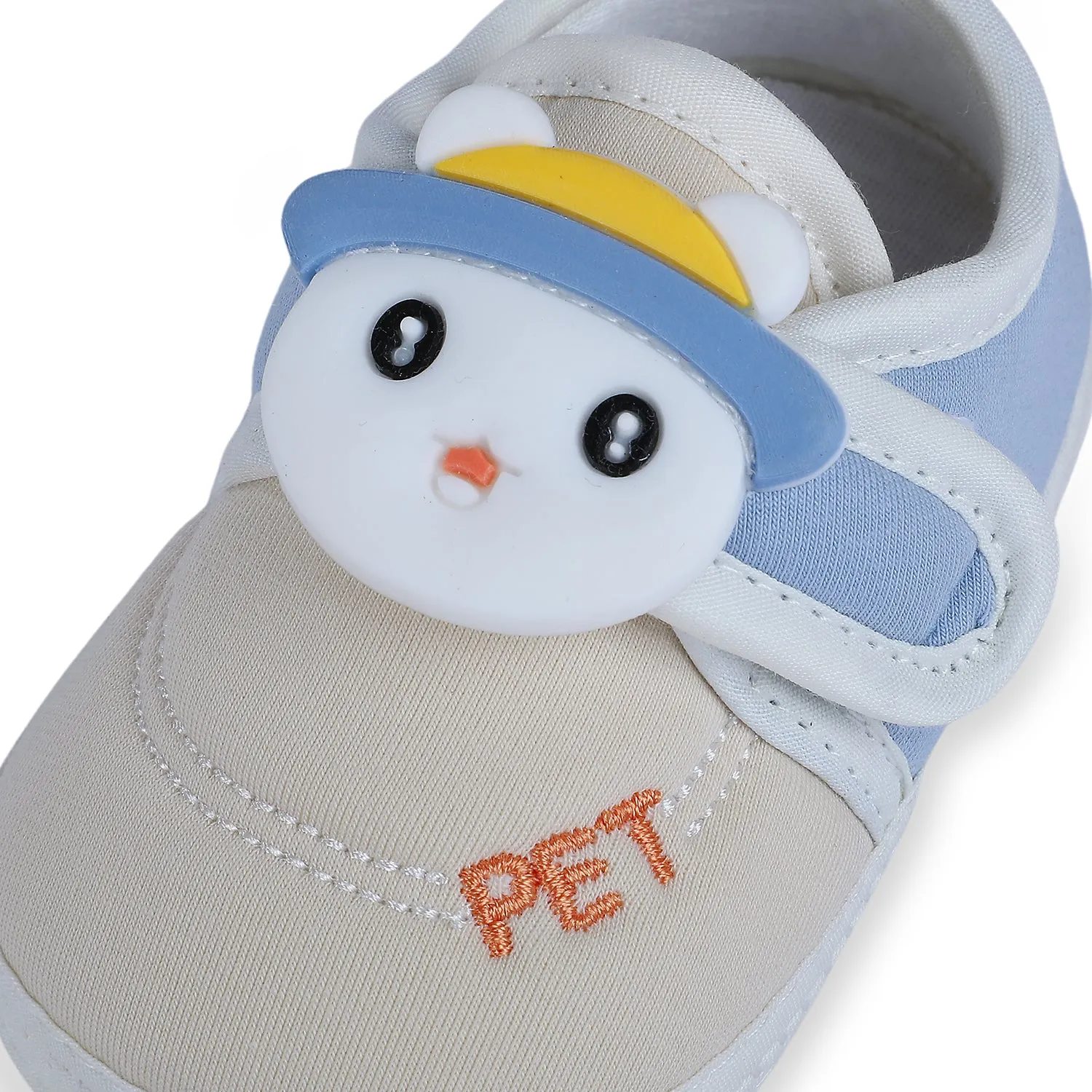 Baby Moo Persian Kitty Soft Sole Anti-Slip Booties - Blue