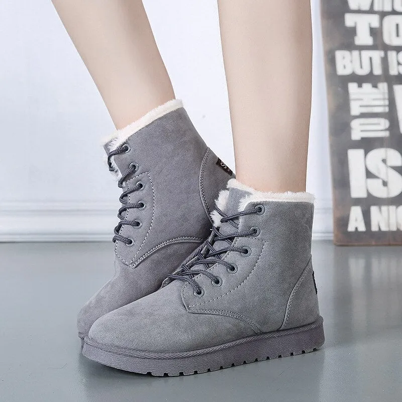 Boots Winter Warm  Women Ankle Boots