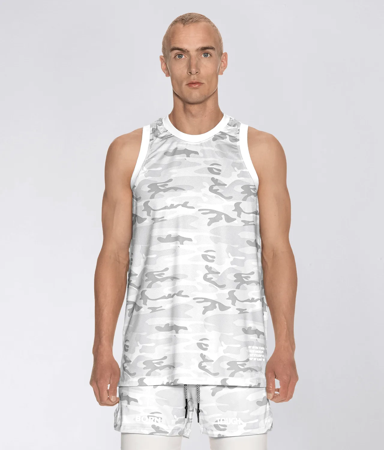 Born Tough Air Pro™ Athletic Tank Top for Men White Camo