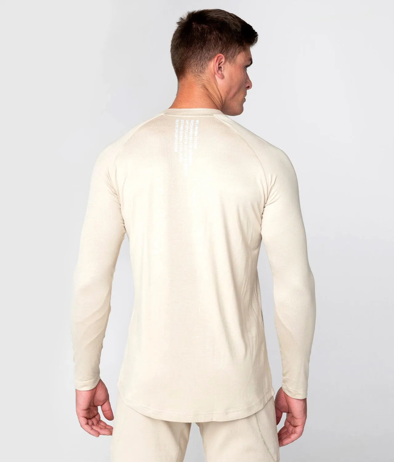 Born Tough Core Fit Stone Long Sleeve Athletic Shirt For Men