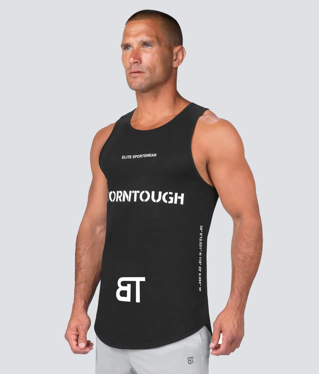 Born Tough Crucial Bounty TD Black Athletic Tank Top for Men