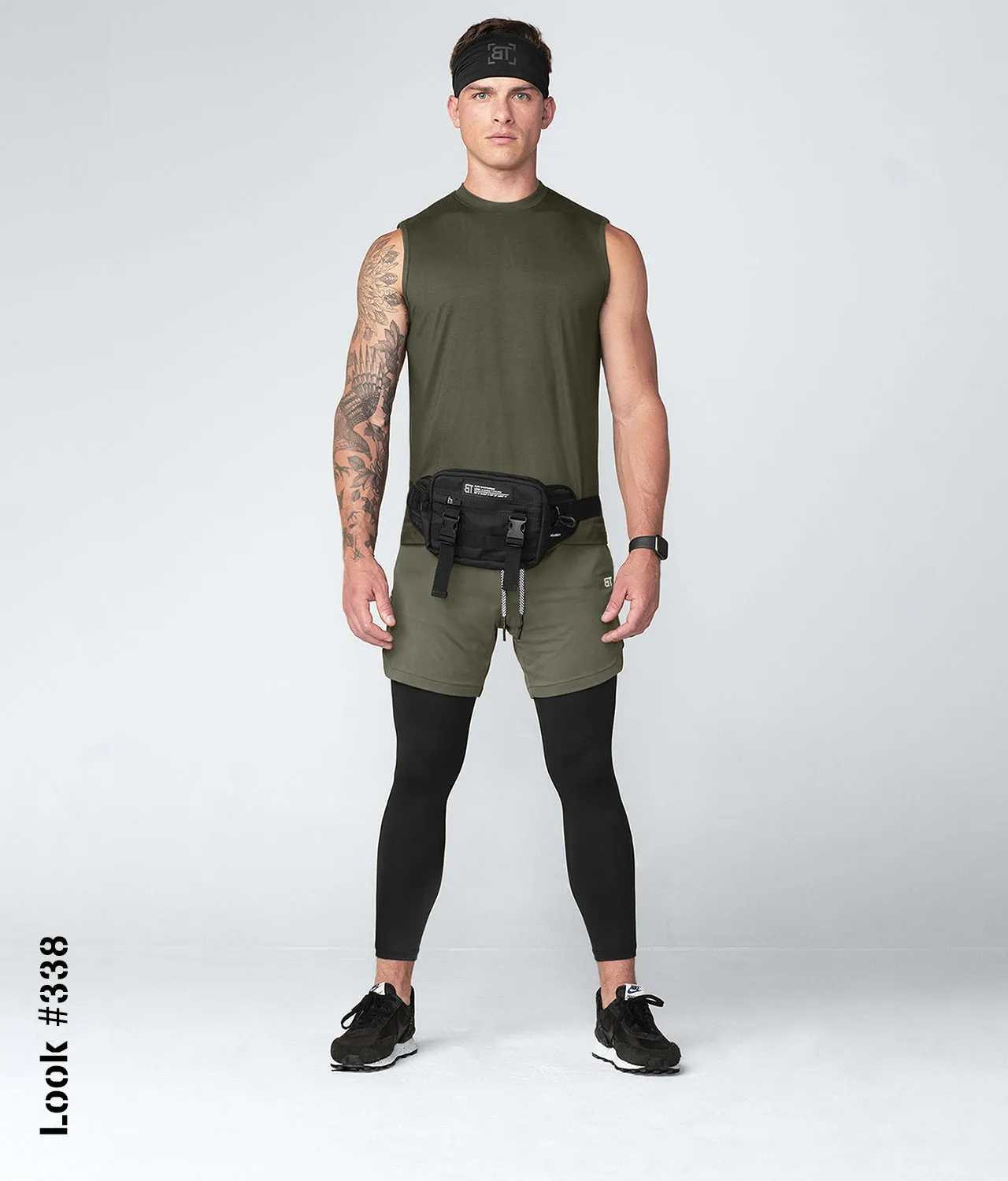 Born Tough Military Green Sleeveless Athletic Shirt For Men