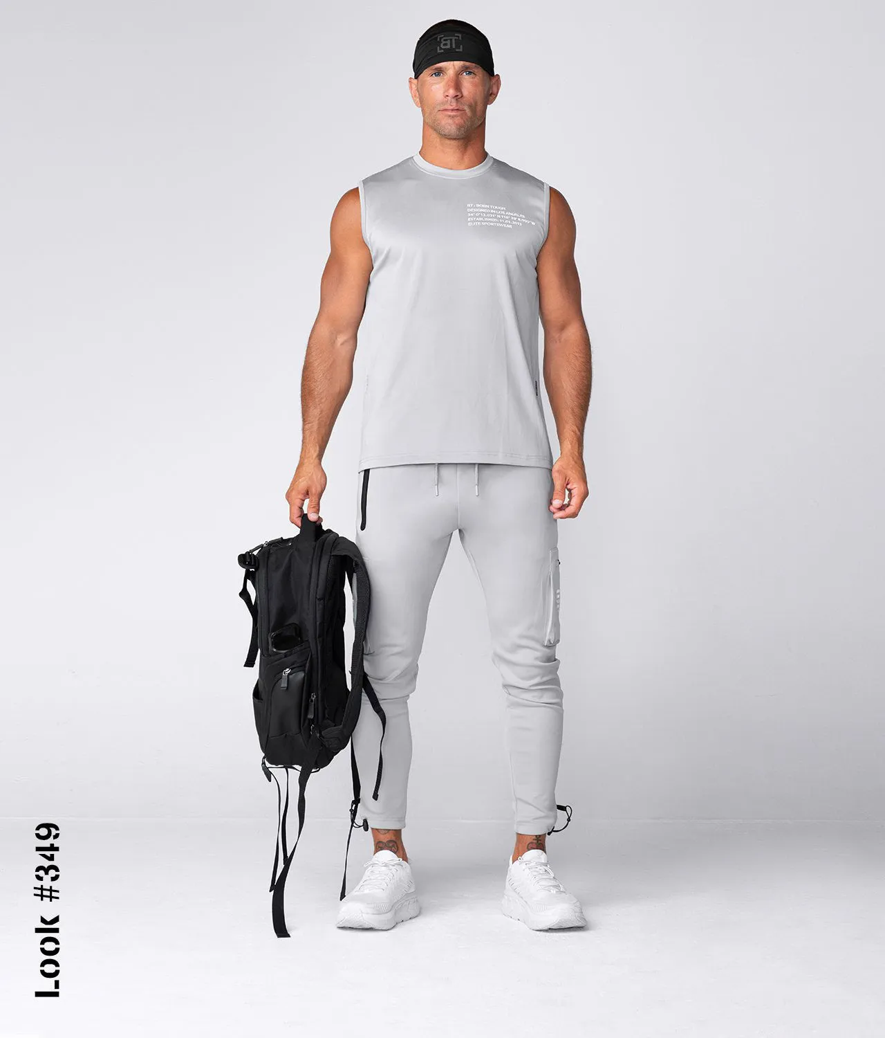 Born Tough Momentum Cargo Athletic Jogger Pants For Men Steel Gray