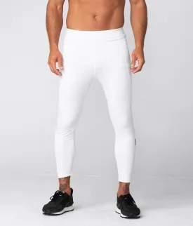 Born Tough Side Pockets Compression Athletic Pants For Men White