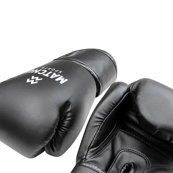 Boxing Gloves - 12/14/16 oz - Adult - Black MATCHU SPORTS, Black