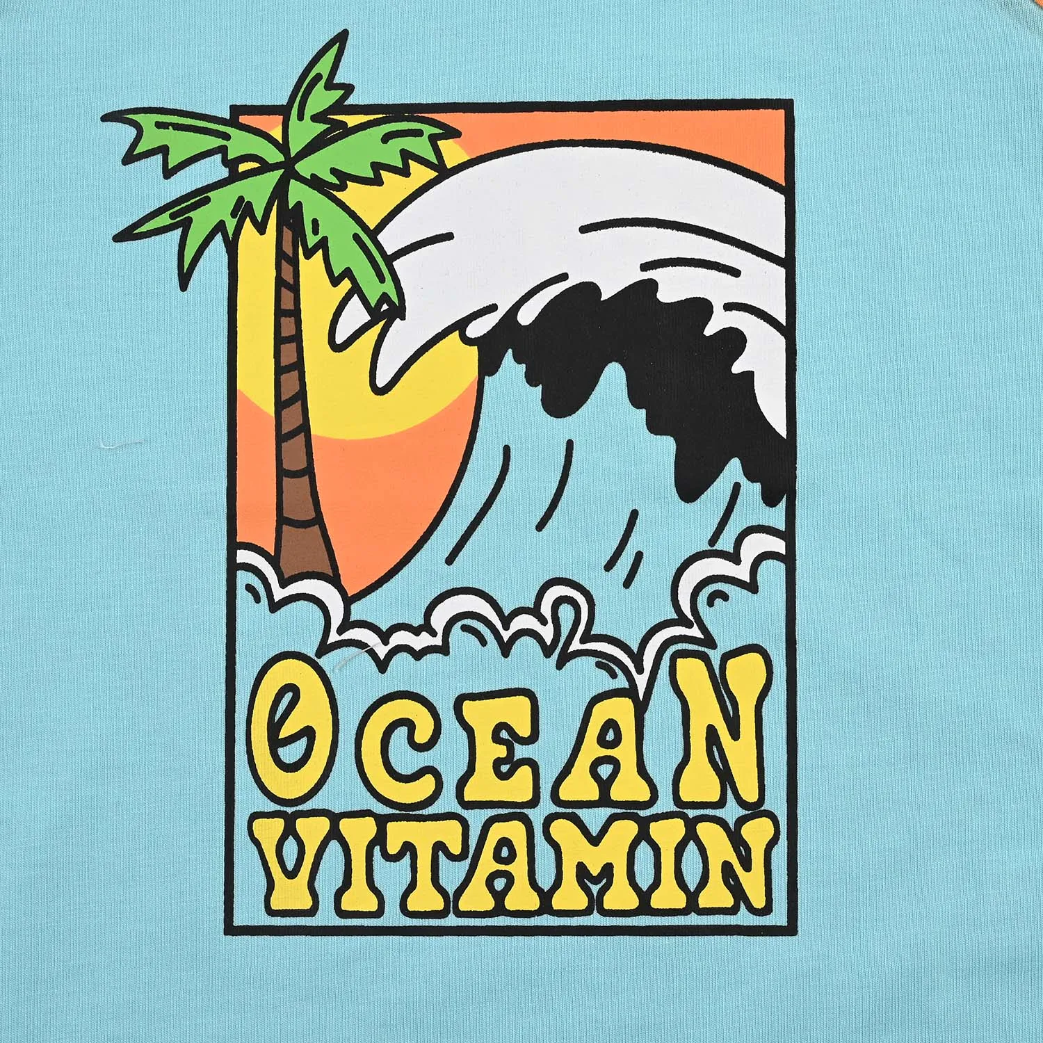 Boys Cotton Jersey Sando Ocean Vitamin