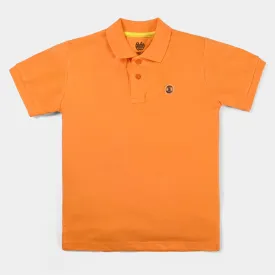 Boys Cotton PK Polo T-Shirt Basic-B. Marigold