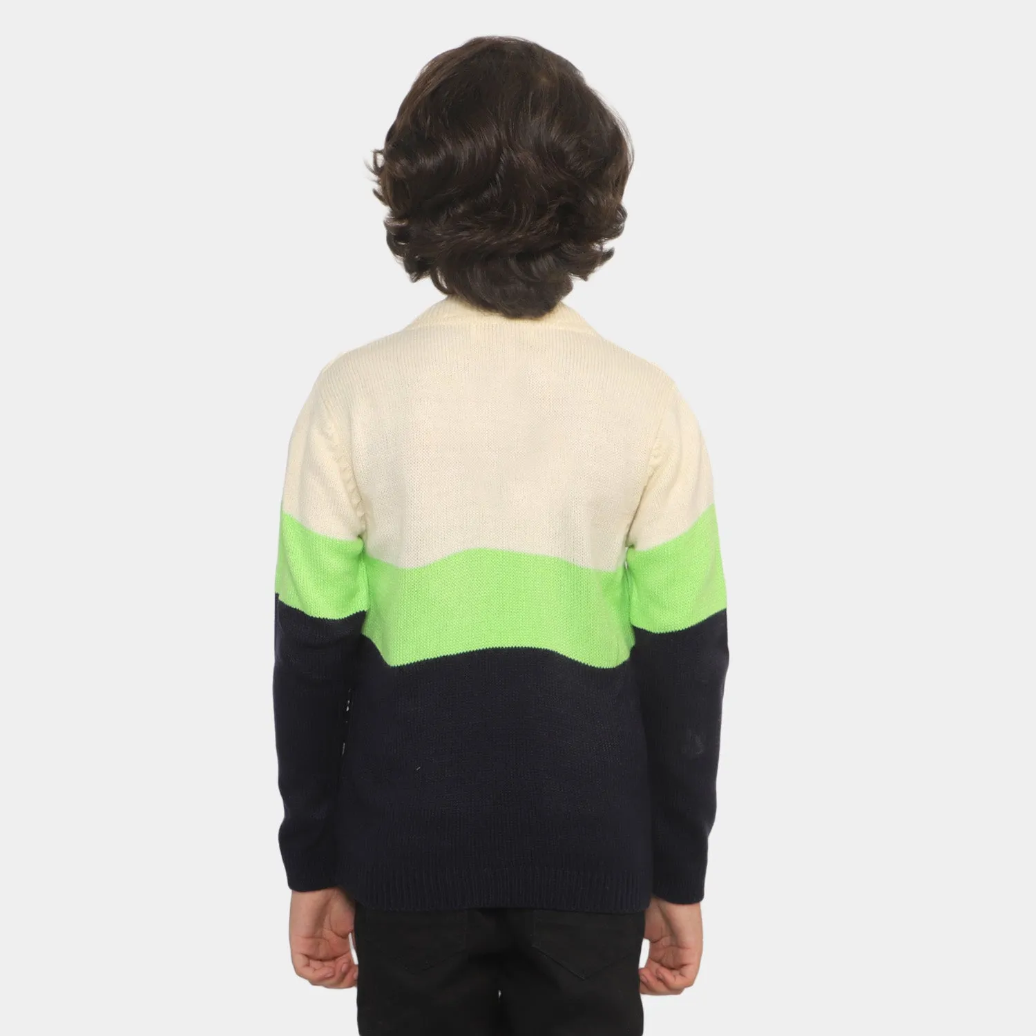 Boys Sweater BPO1-22 - Navy/White