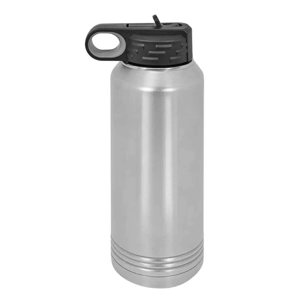 Case of 12 - 32 oz Stainless Steel Powder Coated Blank Insulated Sport Water Bottle Polar Camel