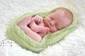 Celery Green Stretch Knit Wrap Newborn Photography