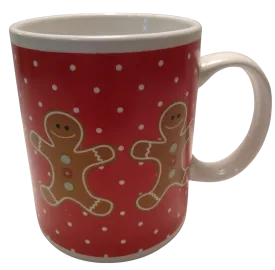 Ceramic mug with Gingerbread men 5"