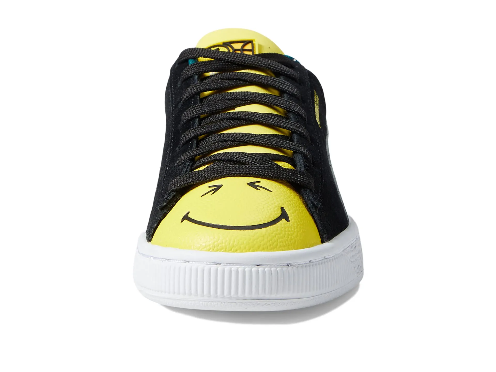 Children's sneakers Puma Suede Smileyworld, black and yellow