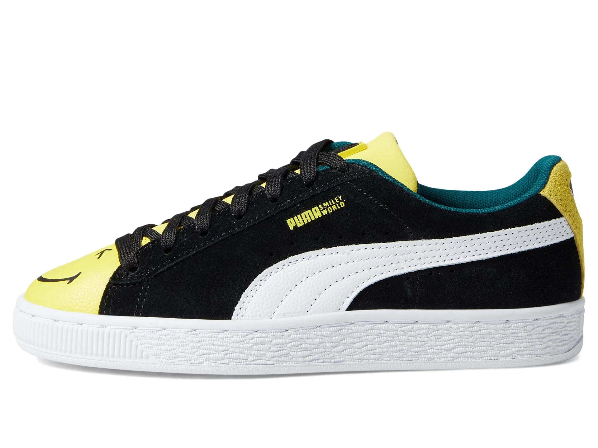 Children's sneakers Puma Suede Smileyworld, black and yellow