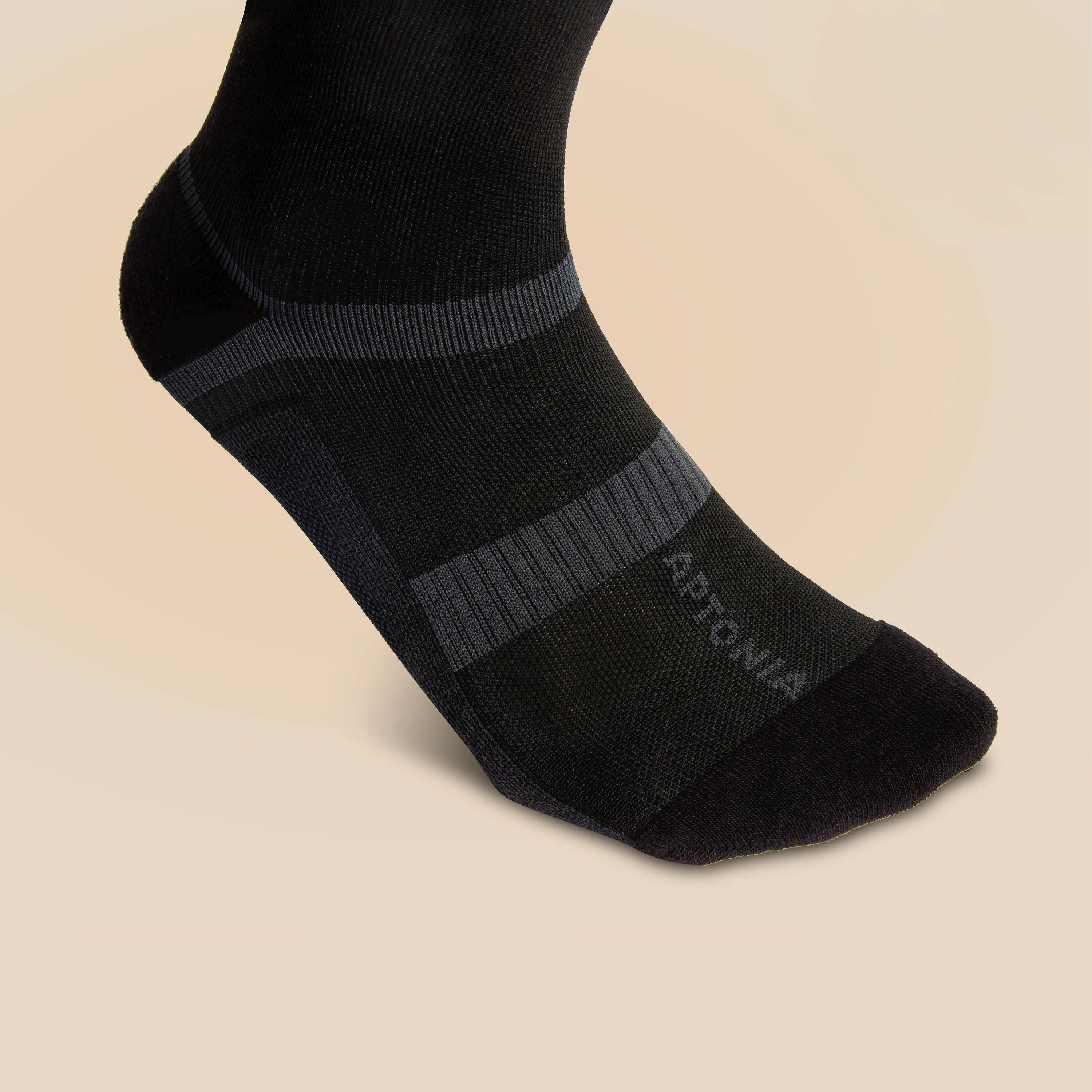 Compression socks black DECATHLON