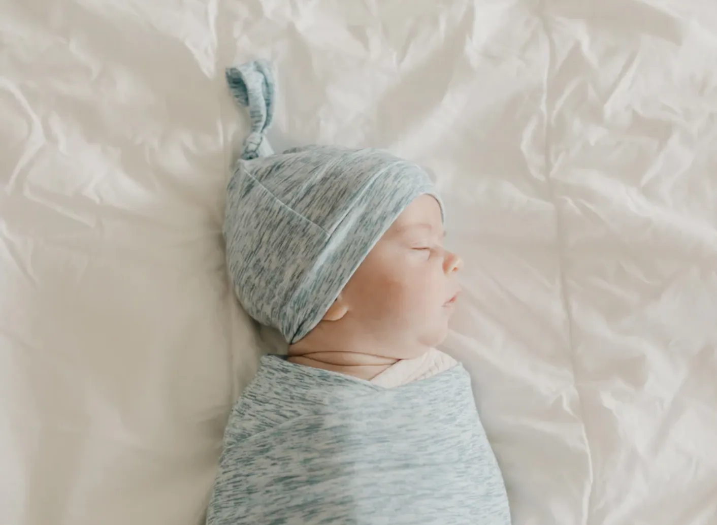 Copper Pearl -  Newborn Top Knot Hat in Lennon