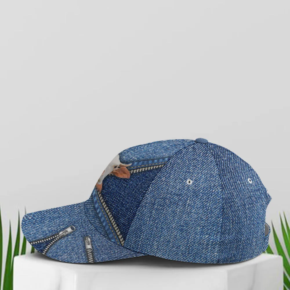 Cow Jean Zipper Style Baseball Cap Coolspod