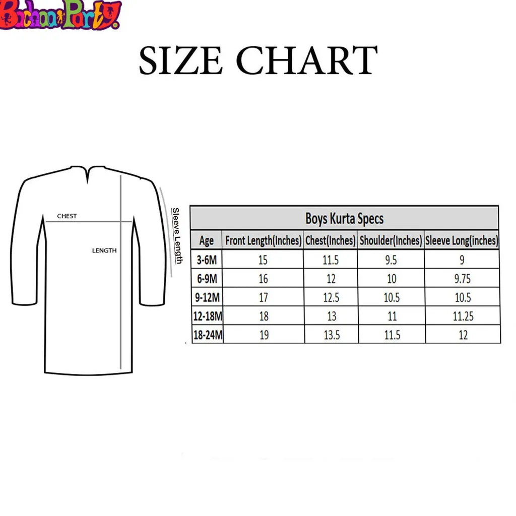 Digital Print Kurta Anchor For Boys - White