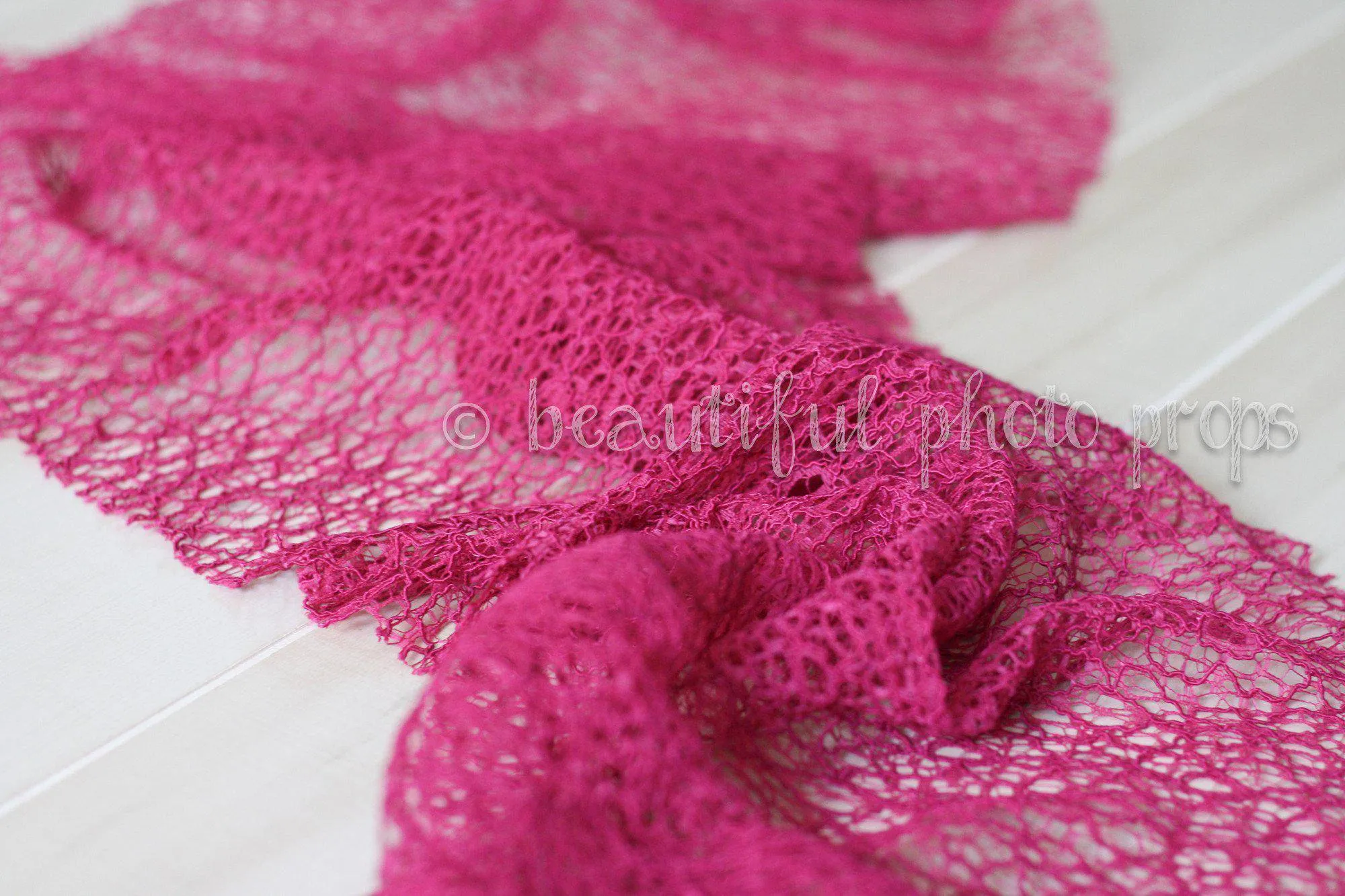 Fabric Lace Wrap in Fuschia Pink