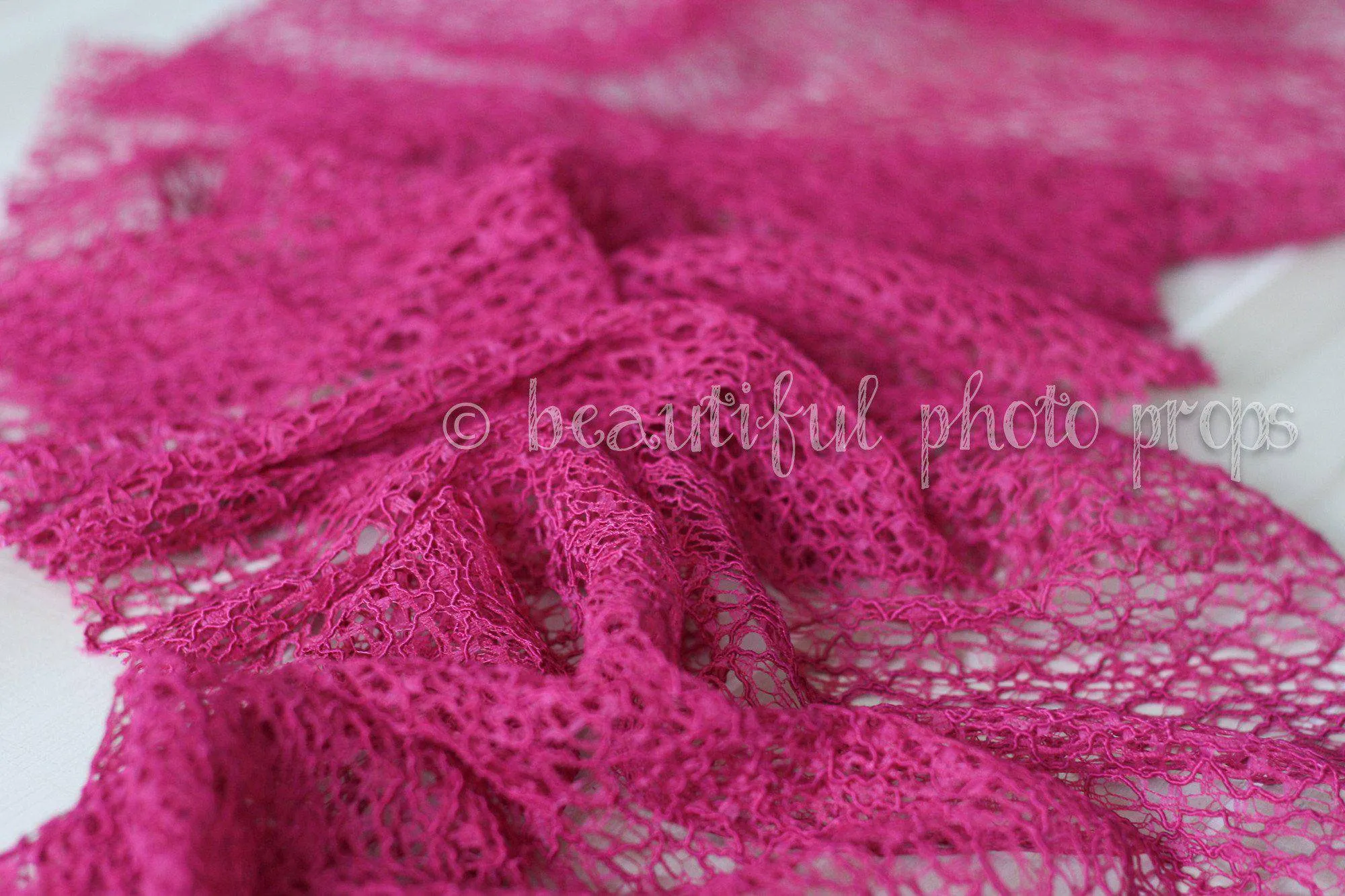 Fabric Lace Wrap in Fuschia Pink