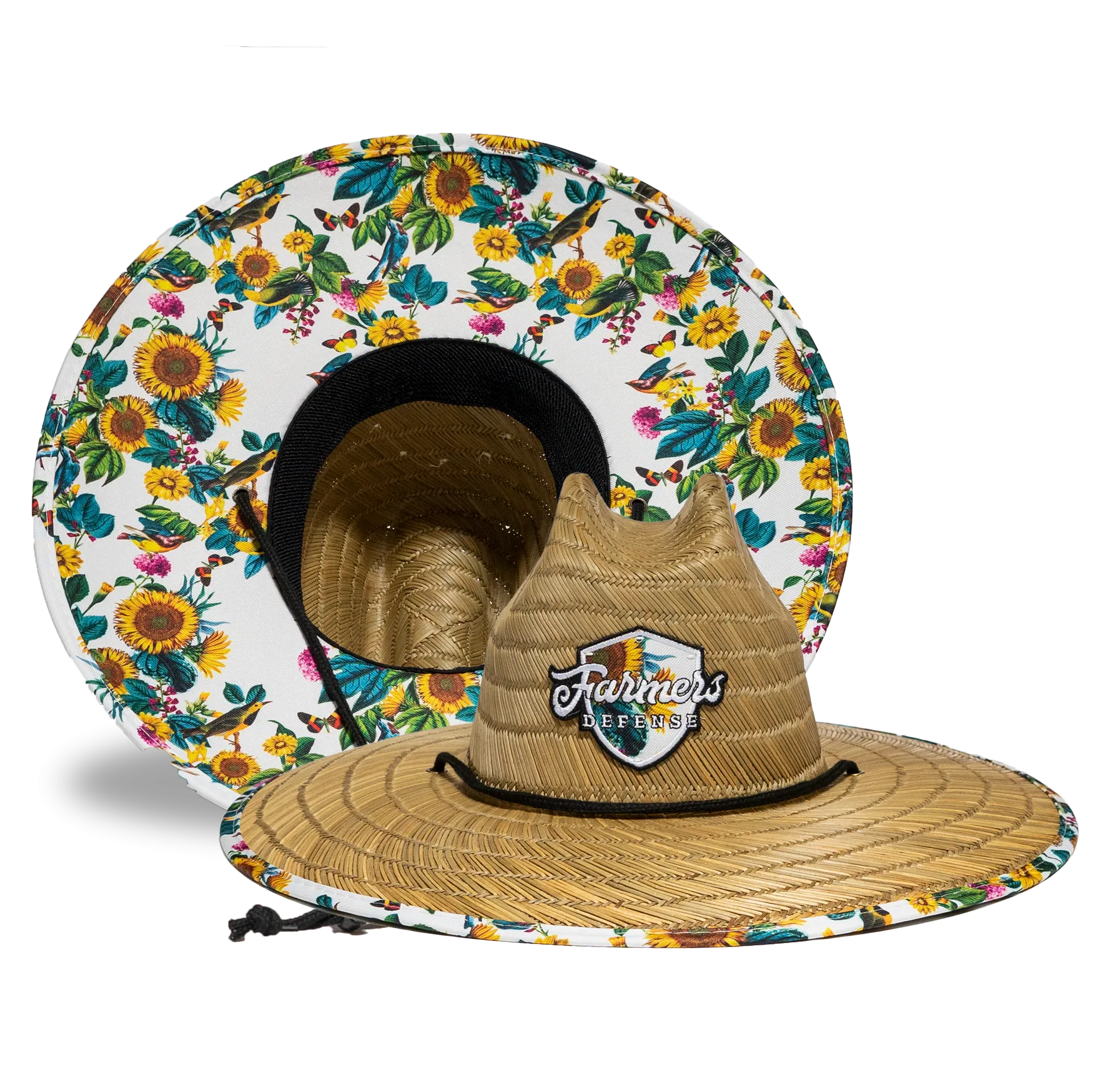 Farmers Defense Straw Hat - Garden Flower