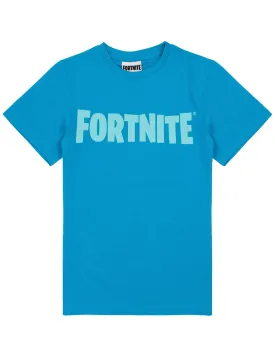 Fortnite Logo Boys Blue OR Black T-Shirt Battle Royale Kids Tee