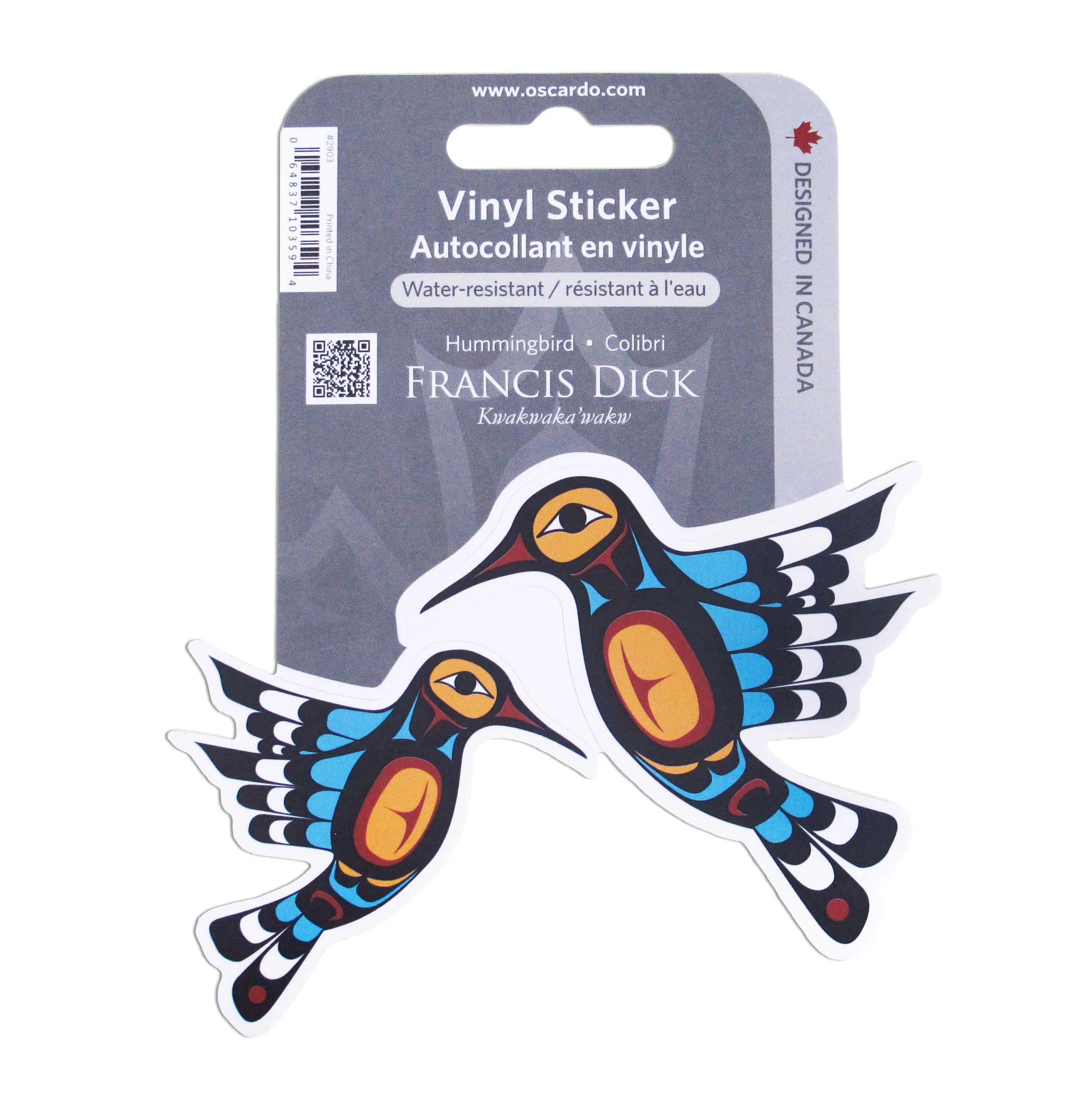 Francis Dick Hummingbird Vinyl Sticker