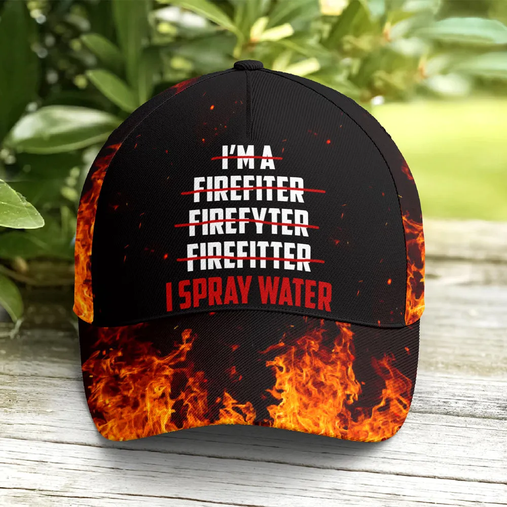 Funny Firefighter Spray Water Baseball Cap Coolspod