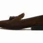 Handmade Brown Suede Tussles Loafers For Men's