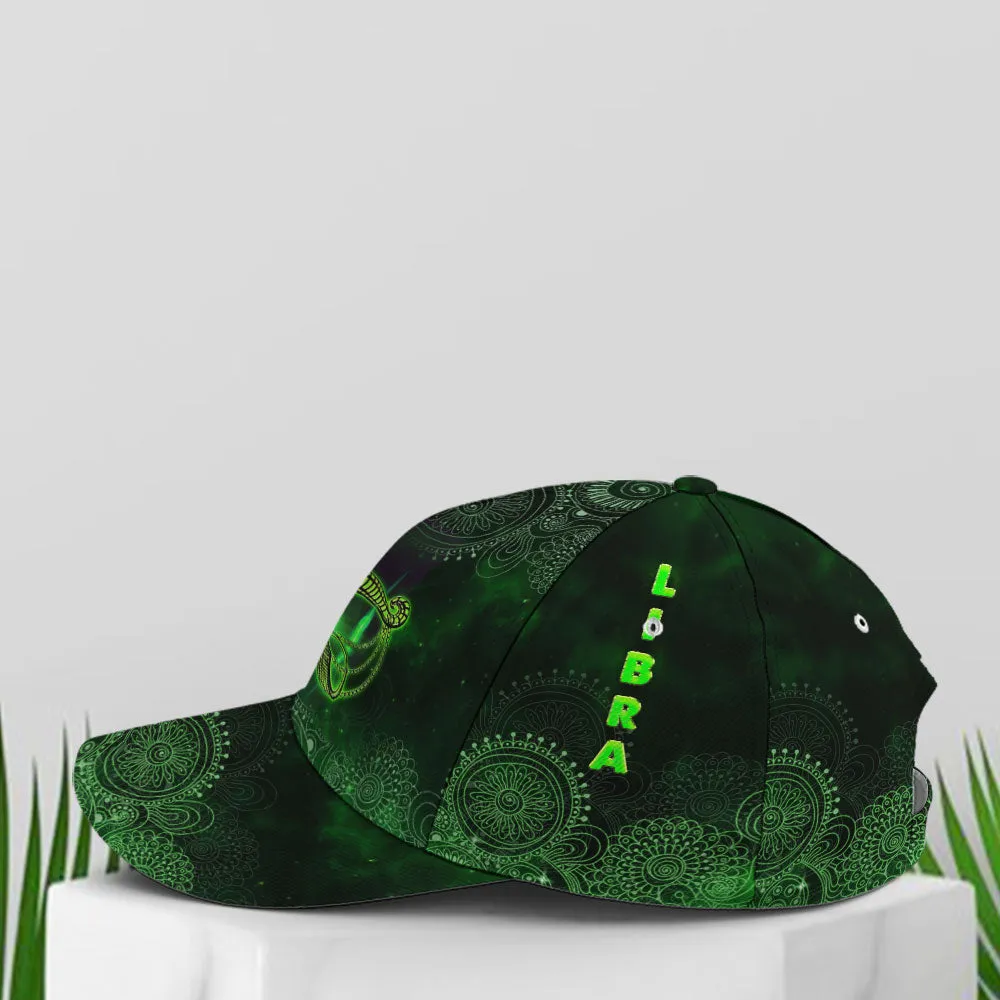 Libra Green Galaxy Pattern Baseball Cap Coolspod