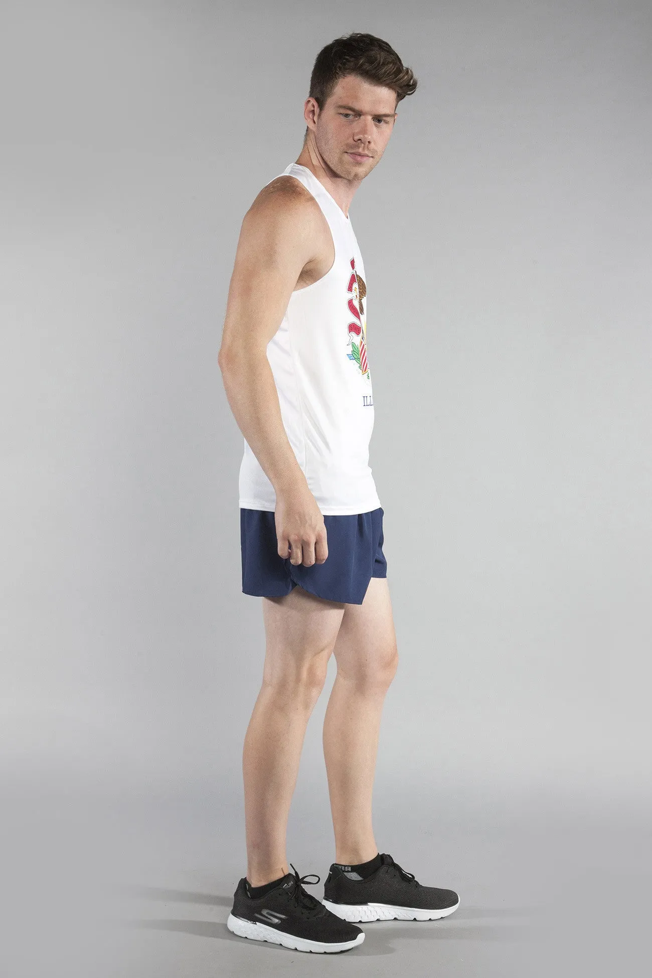 Men's Competitor Lite Printed Singlet [G-I] - Illinois