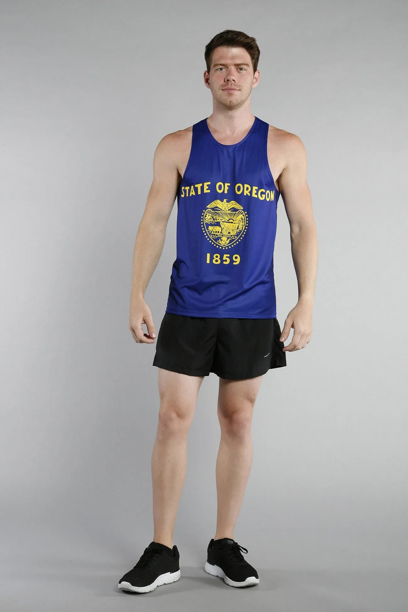 Men's Competitor Lite Printed Singlet [O-R] - Oregon