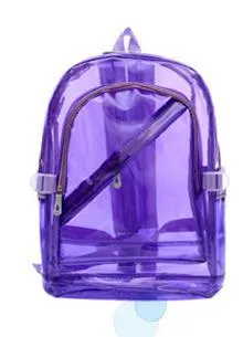 NEW Waterproof Backpack Transparent Clear Plastic for Teenage Girls