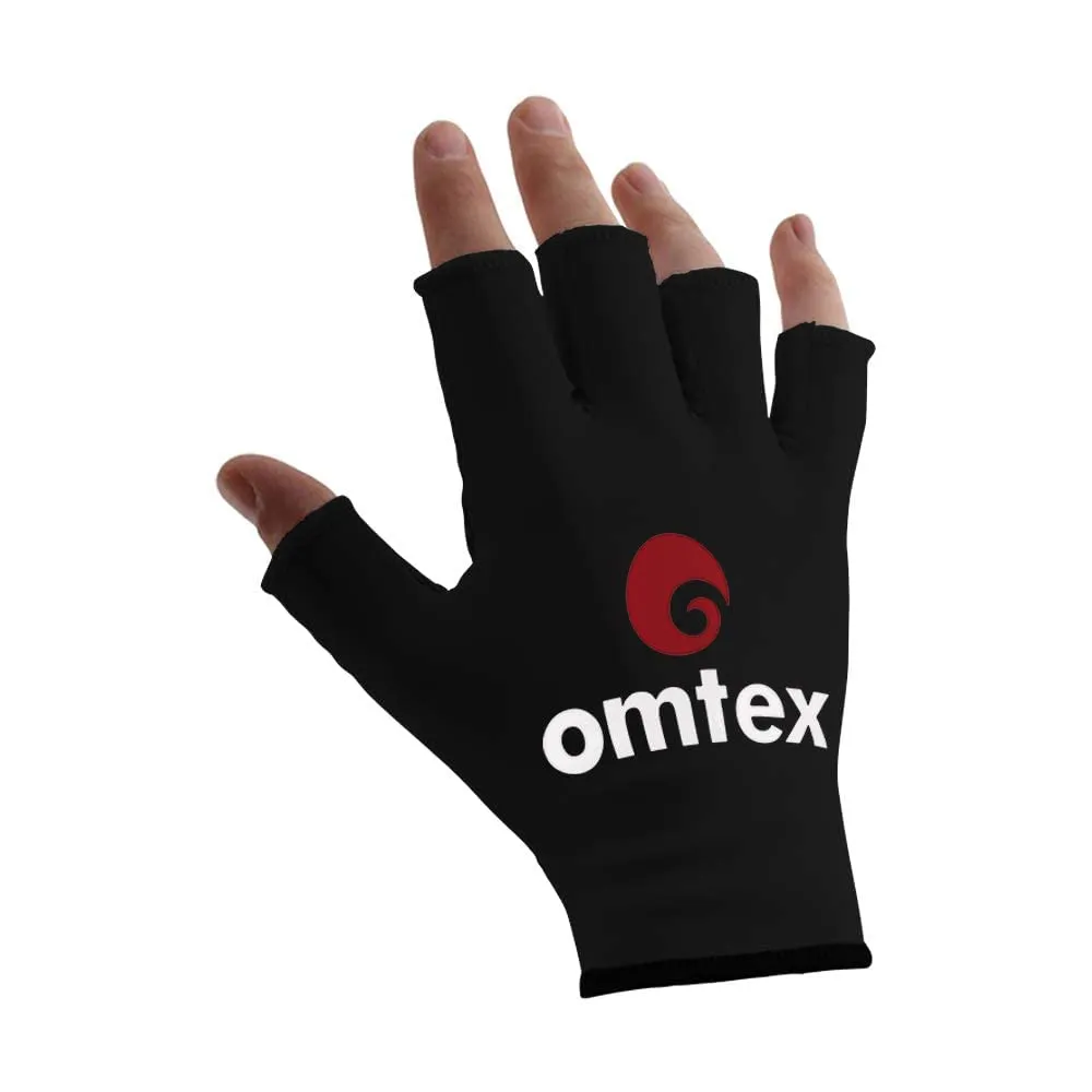 omtex Cricket Cotton Finger Cut Catching Fielding Batting Gloves Sweat Absorbent to Enhance Grip and Durability (Small, Black)