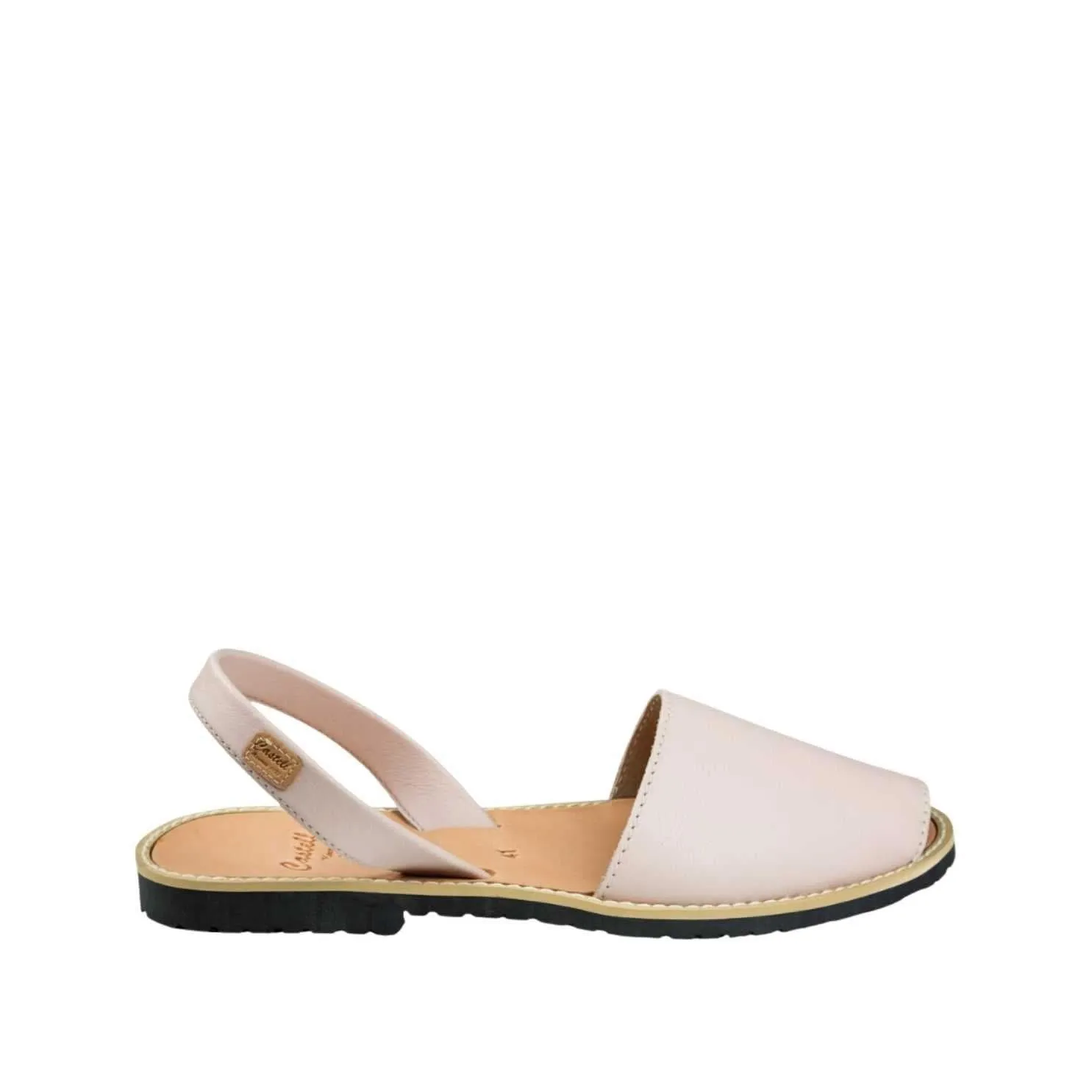 Open Toe Leather Menorcan Sandal With Sling Back - Madona 1056 Ciervo