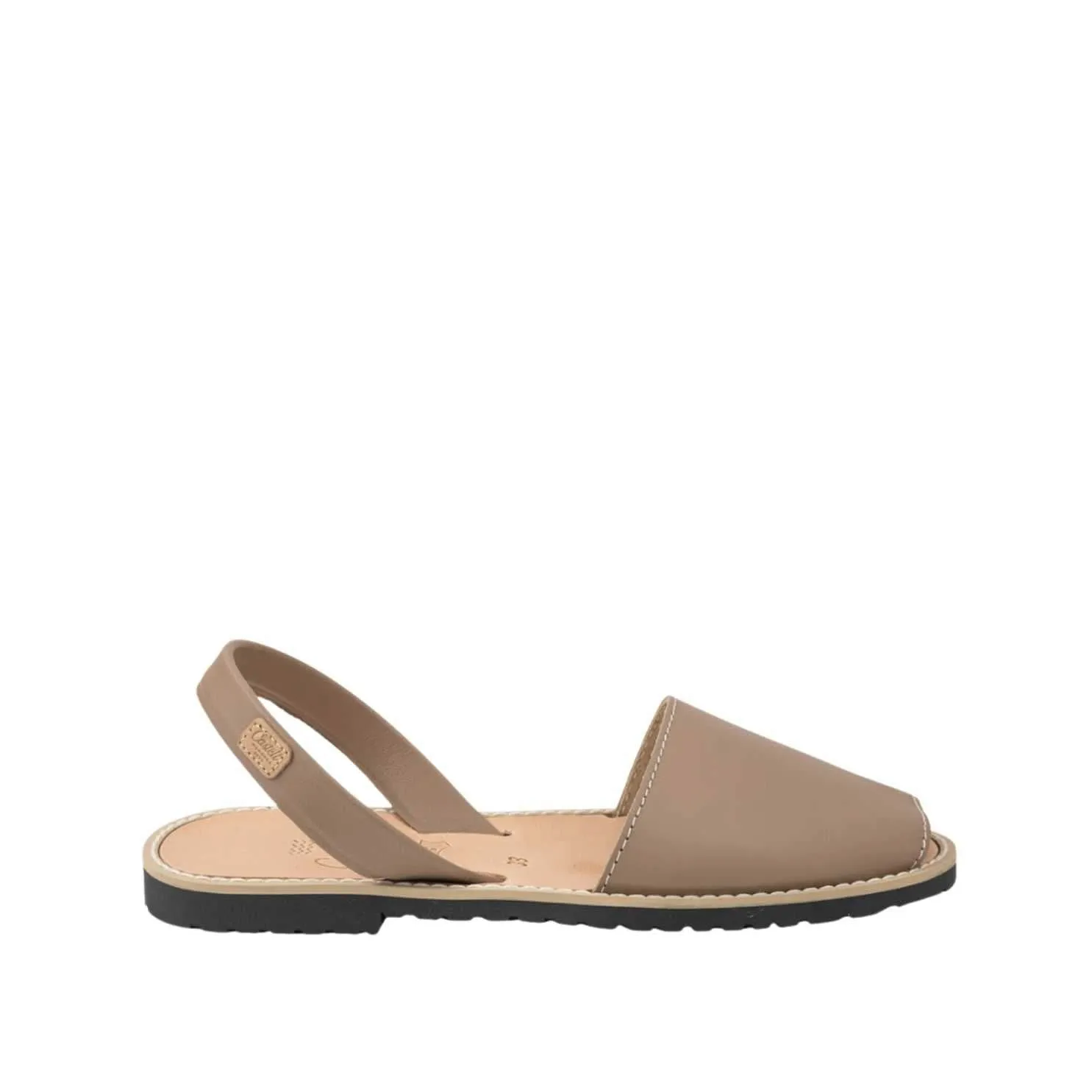 Open Toe Leather Menorcan Sandal With Sling Back - Madona 1056 Ciervo