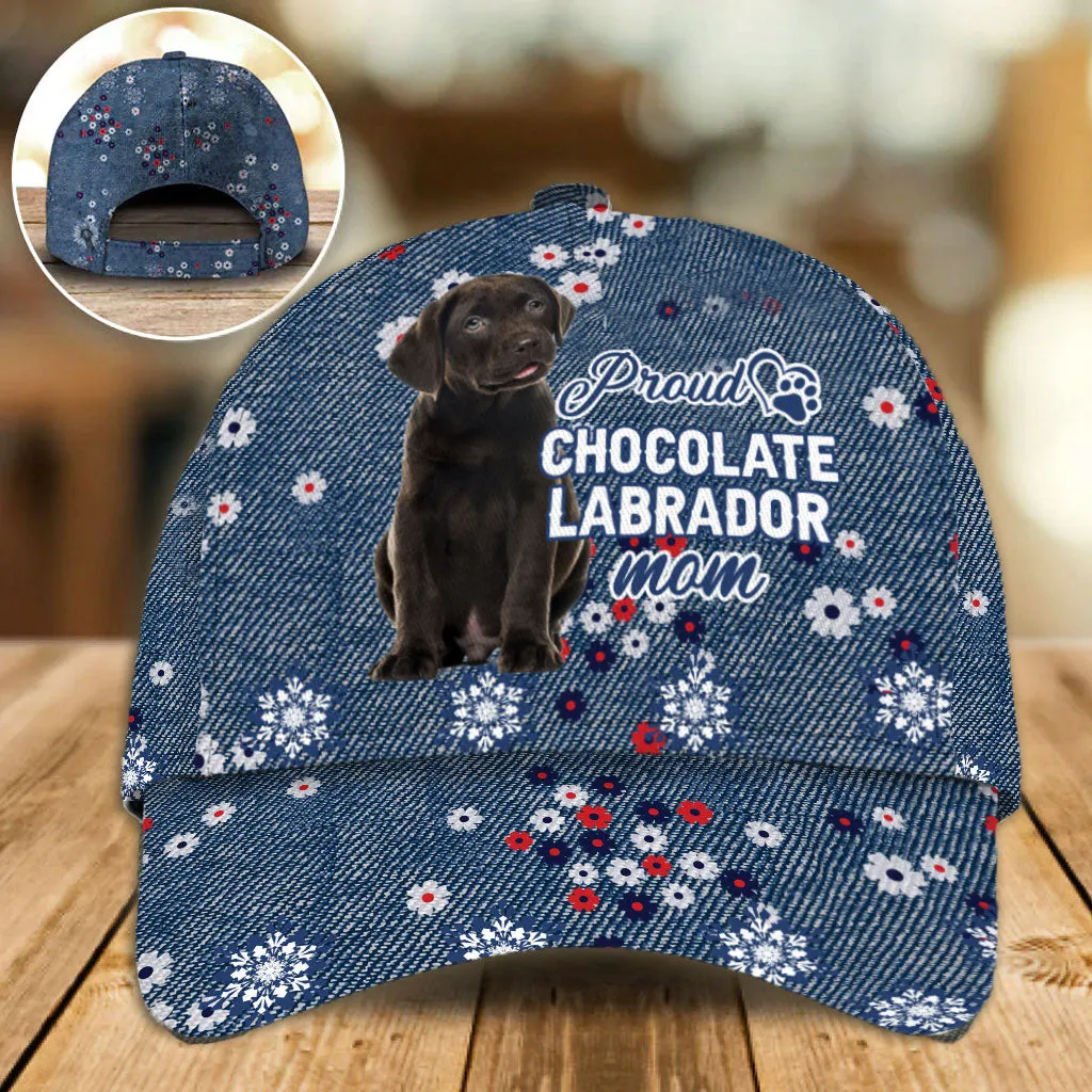 Personalized Baseball Cap With Pet Photo, Black Labrador Proud Mom Classic Cap Hat For Pet Lover