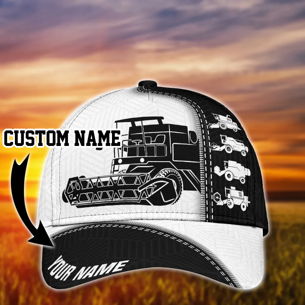 Personalized Heavy Equipment 3D Baseball Cap Hat, CONCRETE PUMP Full Printed Classic Cap Hat, Excavator Cap Hat