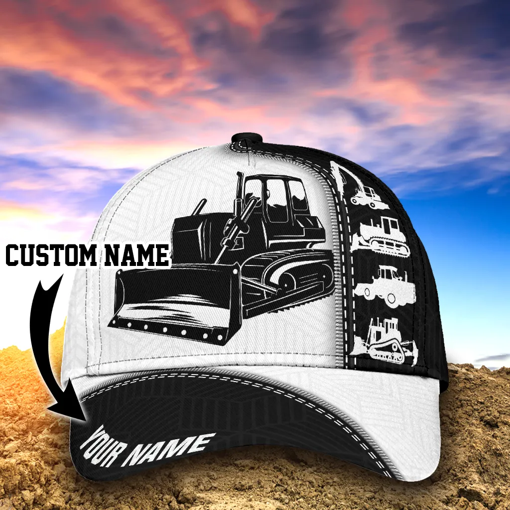 Personalized Heavy Equipment 3D Baseball Cap Hat, CONCRETE PUMP Full Printed Classic Cap Hat, Excavator Cap Hat