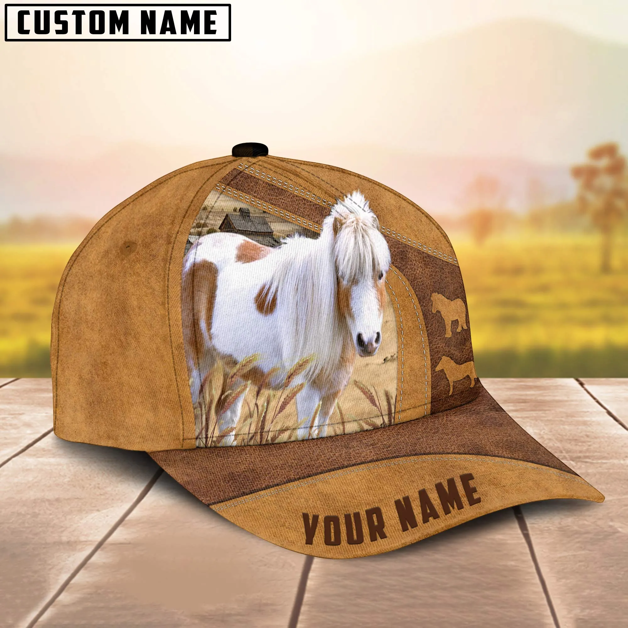 Personalized Name Miniature Pony Cap, Cattle Hat, Farm Baseball Hat, Cap Hat For Farmer Farm Lover